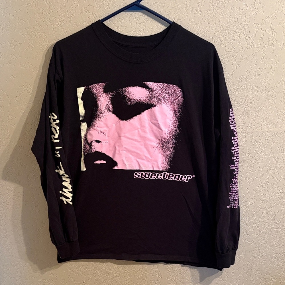 Ariana Grande Black and Pink Long Sleeve Tee